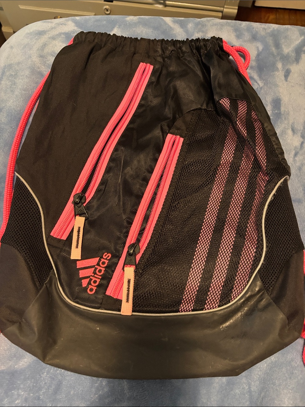 adidas Black Backpack with Pink Accents